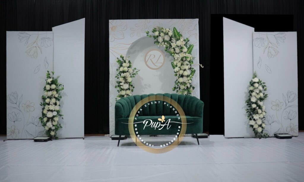 greenery background for reception decor