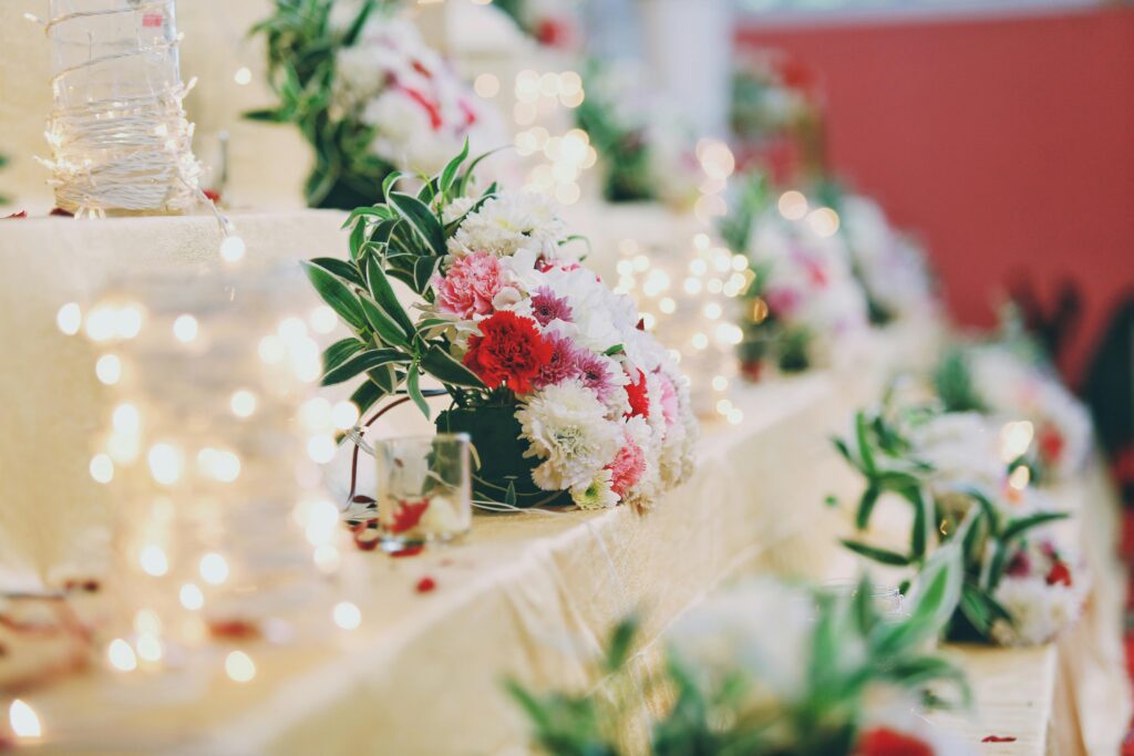 Flowers On White Table